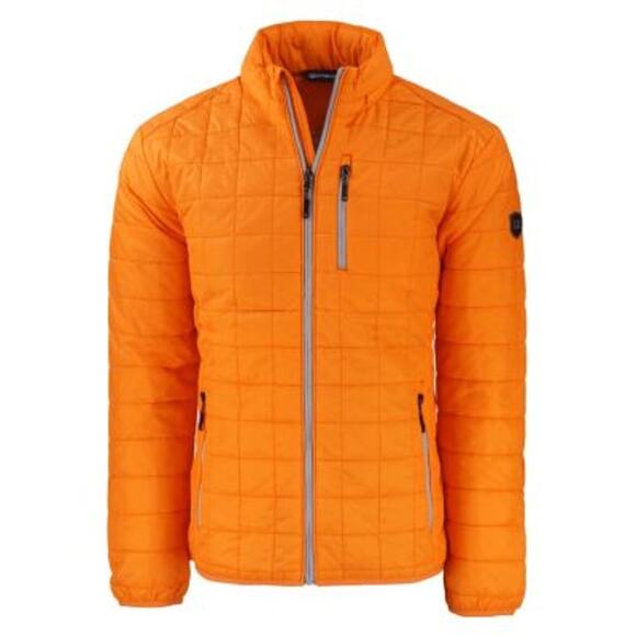 Cutter & Buck Jackets & Blazers - Cutter & Buck Rainier CB WeatherTec Quilted Nylon Jacket - Orange, L